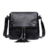 Women Shoulder Bag High Quality Soft Artificial Leather Tassel