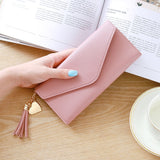Wallet Tassel Multifunction Leather Long Design Card Holder