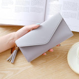 Wallet Tassel Multifunction Leather Long Design Card Holder
