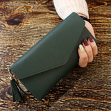 Wallet Tassel Multifunction Leather Long Design Card Holder