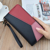 Wallet Soft Leather, Clutch, Patchwork, Cell Phone, Card Holders