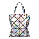 Women Shoulder Bag Holographic Bag Geometric Laser Pattern