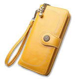 Wallet Leather Zipper Long Card Holders