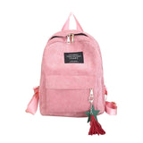 Women Backpack Canvas Tassel High Quality