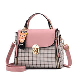 Women Shoulder Bag Lattice Pattern