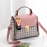 Women Shoulder Bag Lattice Pattern