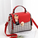 Women Shoulder Bag Lattice Pattern