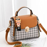 Women Shoulder Bag Lattice Pattern