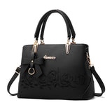 Women Shoulder Bag Leather Embroidery flower