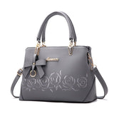 Women Shoulder Bag Leather Embroidery flower