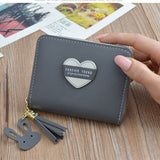 Wallet Tassel Cute Leather Zipper Credit Card Holder